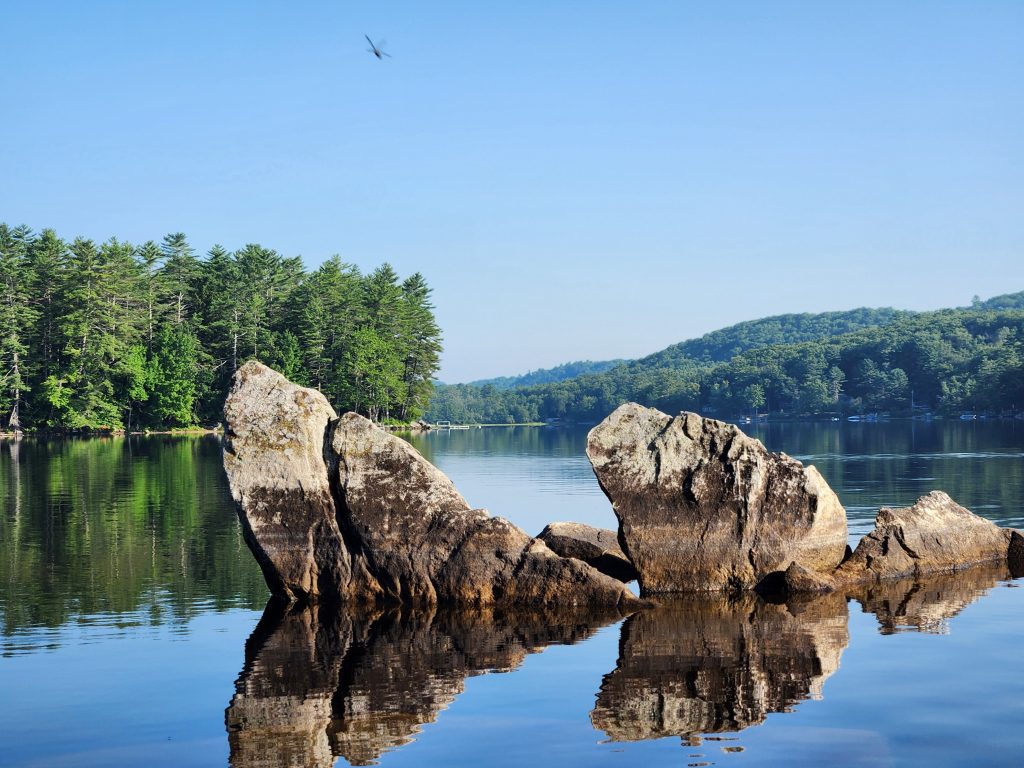 A scene from the end of our lake in Turner.